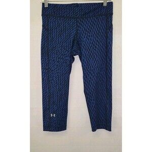 Under Armour Womems Sz Medium M Cropped Blue Yoga Pants Leggings Running